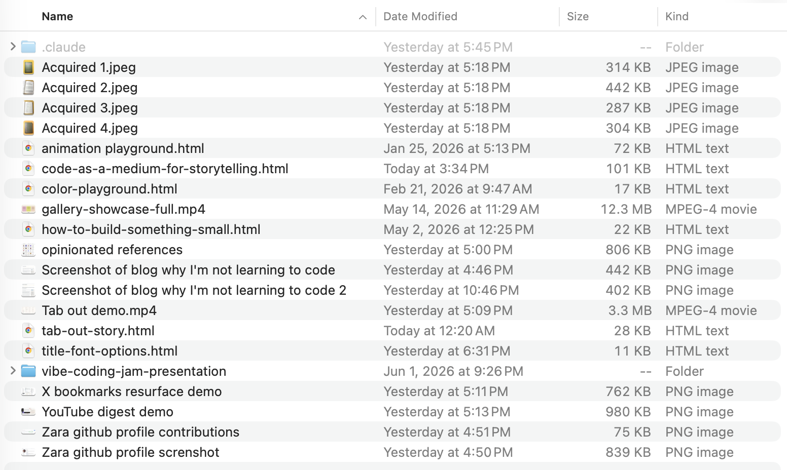 The folder of images, videos and reference decks used to build this talk